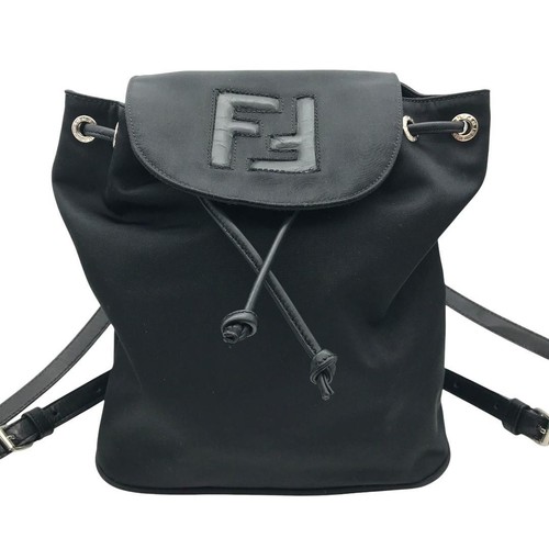 Zaino fendi logo nylon nero - fendi, ff