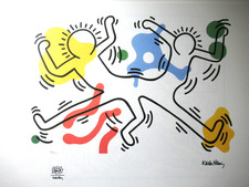 KEITH HARING: Bellissima litografia limitata a 150 esemplari, firmata, 50x70cm