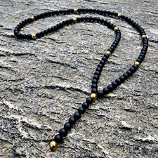 Collana catena di perle onice