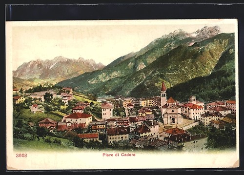 Cartolina pieve cadore - di,
