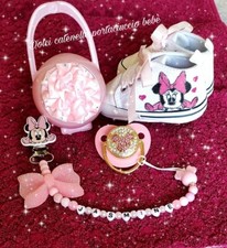 Catenella portaciuccio con nome personalizzato+ciuccio+scatolina 