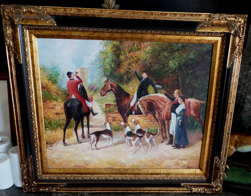 Quadro olio incorniciato volpe - olio,