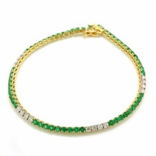 Bracciale tennis con - bracciale, smeraldi