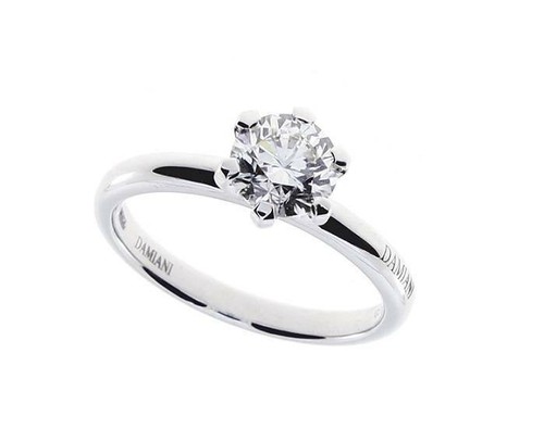 Anello solitario damiani luce - anello,