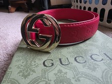 Cintura Gucci rossa classica