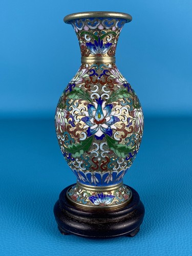 Vaso cinese cloisonnée smalto - cinese,