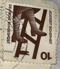 Raro Francobollo Tedesco Jederzeit Sicherheit