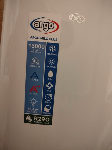 Argo milo plus - plus, 13000btu