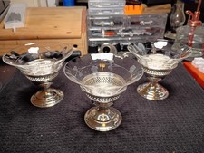 3 tazze da dessert in argento