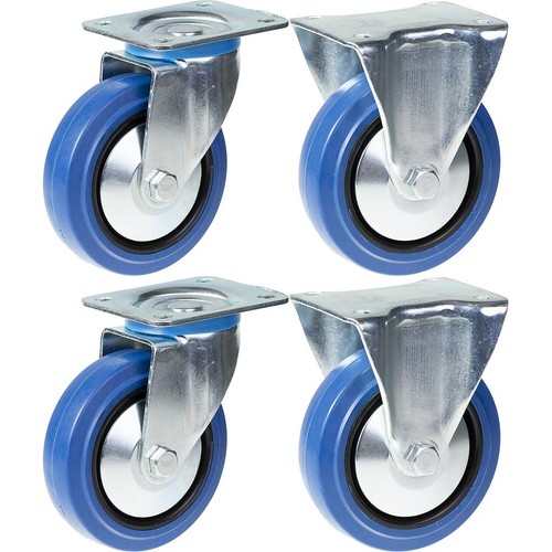 125mm 7cm rotella blu gomma - 125mm,