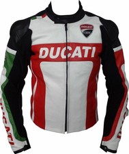 Giacca di pelle nuova Ducati moto racing biker, giacca di pelle bici da corsa Ducati MotoGP.
