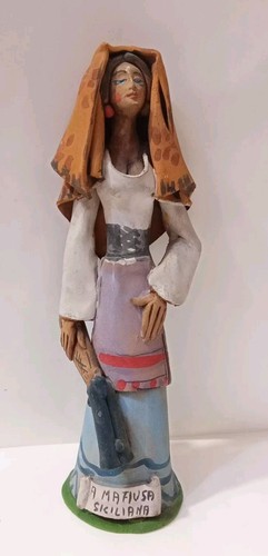 Vecchio personaggio terracotta - vecchio,