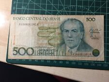 banconota BANCO CENTRAL DO BRASIL - 500 QUINHENTOS CRUZADOS  BRASILE villa Lobos