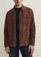 Giacca Camicia Pelle Marrone
