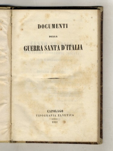 Documenti della guerra santa - documenti,
