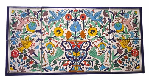 Quadro piastrelle dipinte a - dipinte,