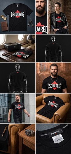 Shirt dsquared nera lusso - t-shirt, 2