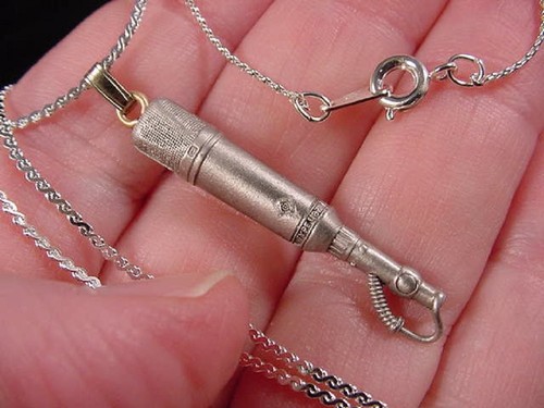 Collana microfono - (m-2-g),