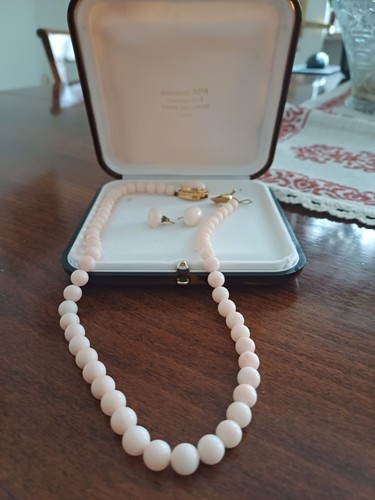 Collana corallo rosa pelle - collana,