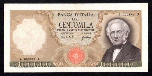 100000 lire alessandro manzoni - alessandro,