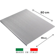 SPIANATOIA TAGLIERE ACCIAIO INOX 304 80x48cm PER IMPASTARE + TAPPETO ANTISCIVOLO