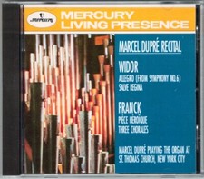 Marcel DUPRE RECITAL WIDOR Salve Regina FRANCK 3 Chorale Mercury Living Presence