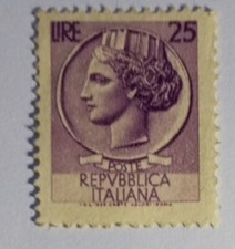 Francobollo Siracusana 25 Lire