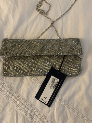 Borsa pochette silver bead - m&s,