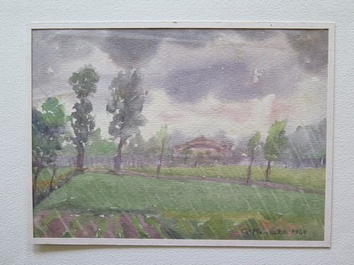 Vecchio dipinto acquerello - vecchio,