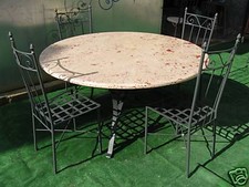 TAVOLO IN FERRO BATTUTO CON