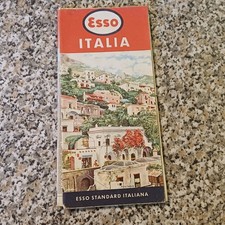 Italia Carta Stradale  Omaggio Stazione Servizio Esso 1958