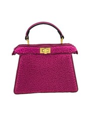 Borsa da donna Fendi Peekaboo magenta