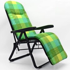 sdraio sedia  metal far relax haiti con cuscino verde regolabile