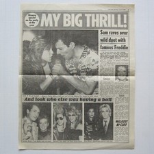 Freddie Mercury (Queen) 14th July 1986 'Magic Tour' The Sun UK Newspaper Article
