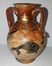 Riproduzione Vaso Anfora Antica Mitologia Greca Vintage Da Collezione 13 Cm 