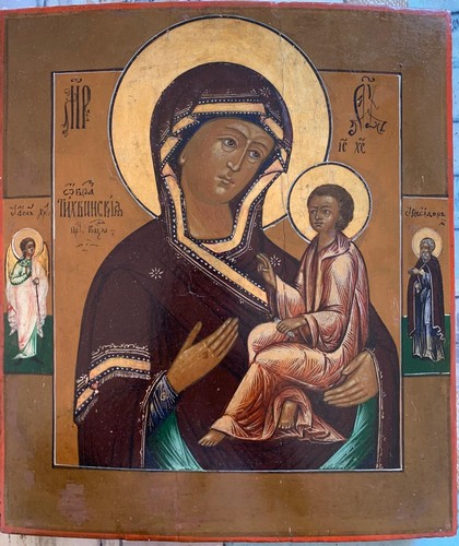 Antica icona russa madre - icona,