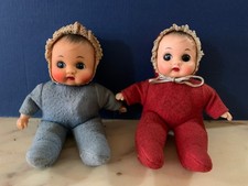 2x BAMBOLA VINTAGE piccola 7" MADE IN CINA rossa anni 70 RIVOLUZIONE CULTURALE