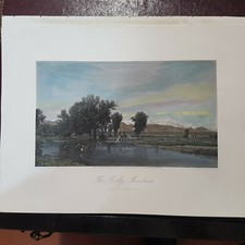 incisione in acciaio colorato a mano delle Montagne Rocciose 1872 Stati Uniti