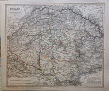 Antica mappa Ungheria Budapest