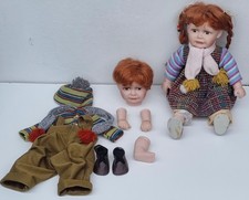 Lotto bambole ceramica vintage