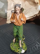 presepe Antica statuina in gesso fatta a mano da restaurare a circa 60 anni