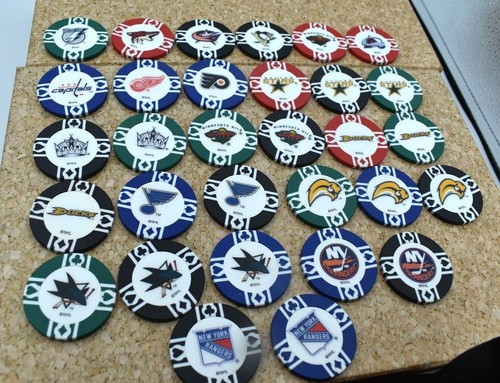Nhl poker chips assorted - poker, usa