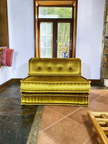 Divano letto trapuntato