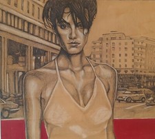 Luca Zampetti 70x80 tecnica mista su tavola archiviato anno 2004