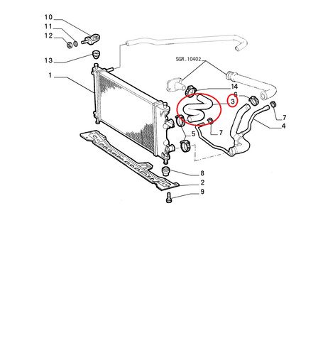 Manicotto flessibile radiatore - flessibile,