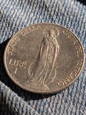 VATICANO PIVS XI 1937 1 LIRA VERGINE MARIA su globo, nichel
