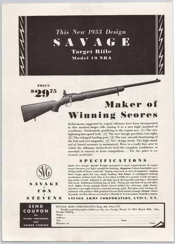 1933 savage model nra - savage, 19