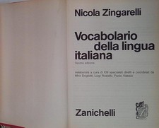 Zingarelli VOCABOLARIO DELLA