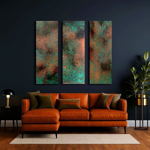 Trittico rame arte parete - , 3