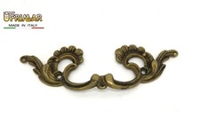MANIGLIA CLASSICA PER MOBILI ANTICHI mm.79 OTTONE ANTICATO BRONZO ditta GIUSTI